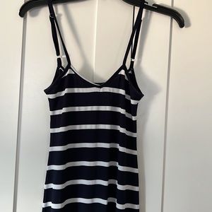 Blue & white striped dress